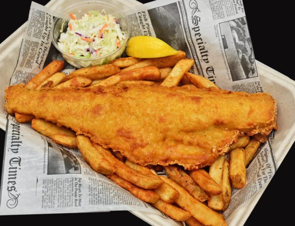fish fry with chips from franco's pizza